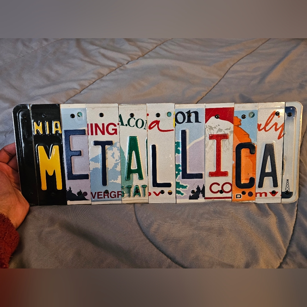 Metallica License Plate Art